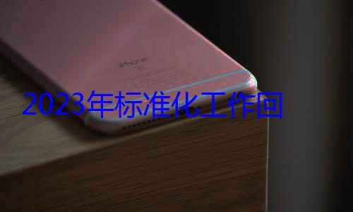 2023年回顾标准化工作